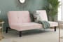 Aurora Pink Velvet Sofa Bed