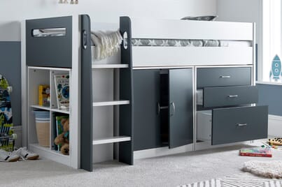 An image for Oakley Mid Sleeper Kids Storage Bed