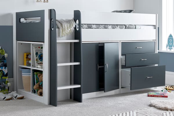 An image for Oakley Mid Sleeper Kids Storage Bed