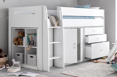 An image for Daisy Mid Sleeper Kids Storage Bed