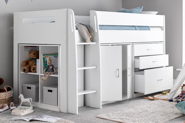 An image for Daisy Mid Sleeper Kids Storage Bed