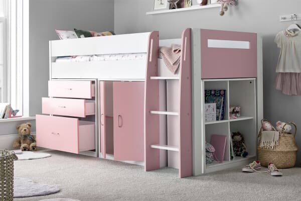 An image for Daisy Mid Sleeper Kids Storage Bed