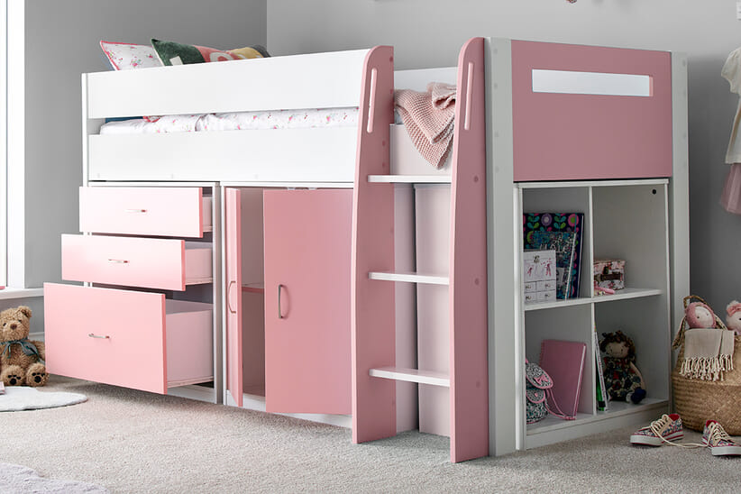 An image for Daisy Mid Sleeper Kids Storage Bed
