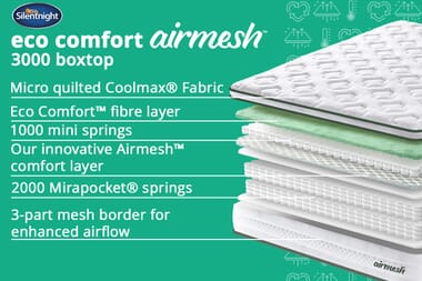 An image for Silentnight Eco Comfort Airmesh™ 3000 Pocket Mattress