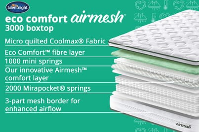 An image for Silentnight Eco Comfort Airmesh™ 3000 Pocket Mattress