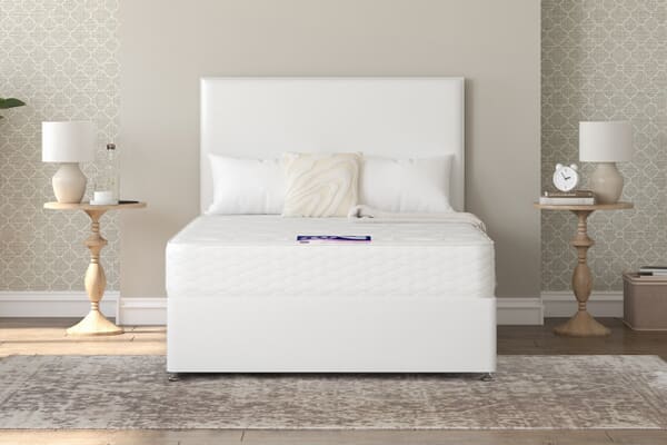 An image for Jasmine Traditionally Sprung Mattress + Premium Divan Bed