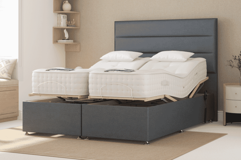 An image for Uplift® Rejuvenate 1000 Pocket Wool Adjustable Bed and Mattress Set