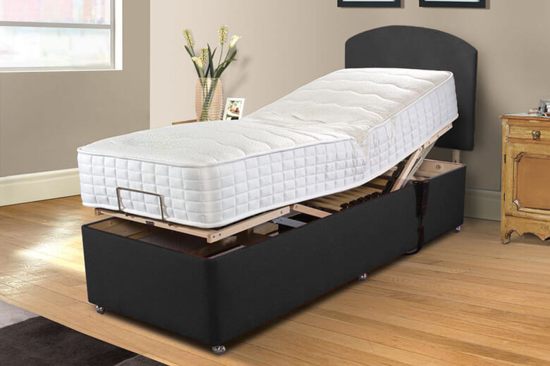 Uplift� Elevate Comfort Foam Adjustable Bed and Mattress Set, Bednextday_Mink, 2 Drawers, Adjustable Double