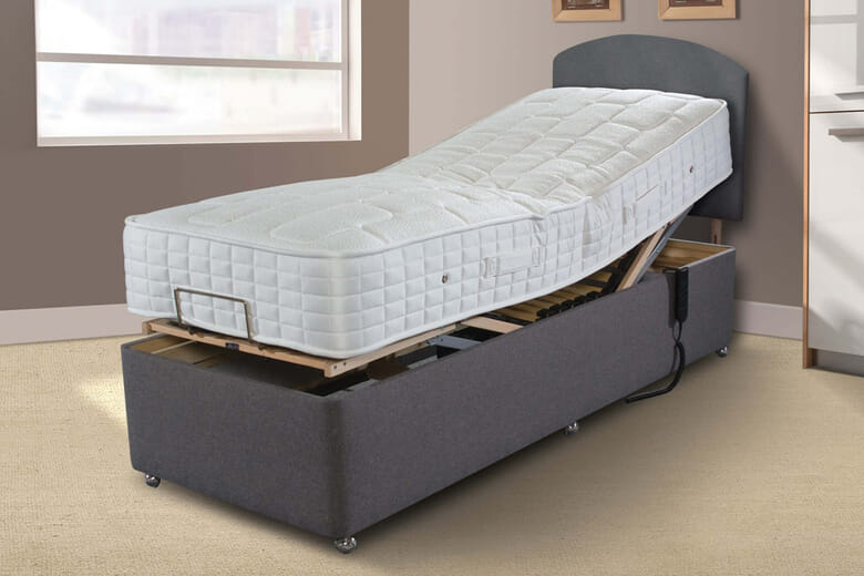 Uplift� Inspire Memory Hybrid Adjustable Bed and Mattress Set, Bednextday_Teal, 2 Drawers, Adjustable Small Single