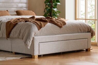 An image for Arabella Grey Velvet Storage Bed