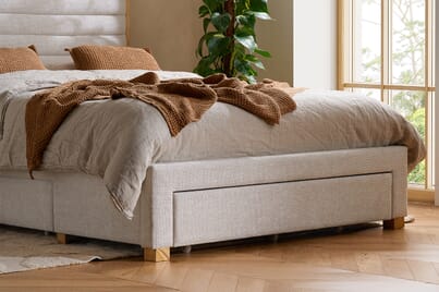 An image for Arabella Grey Velvet Storage Bed
