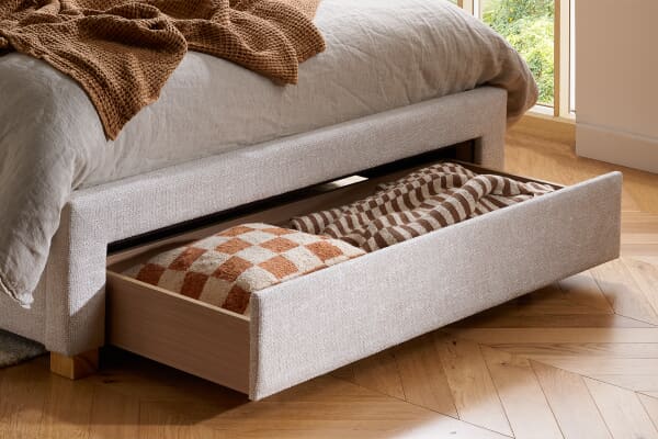 An image for Arabella Grey Velvet Storage Bed