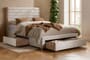Arabella Grey Velvet Storage Bed