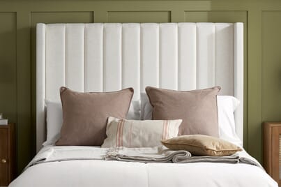 An image for Maisey Cream Fabric Ottoman Bed