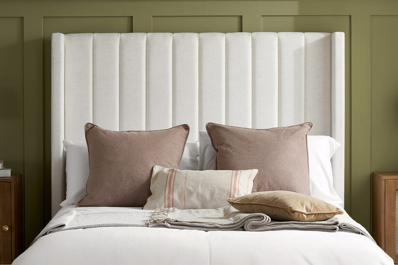 An image for Maisey Cream Fabric Ottoman Bed