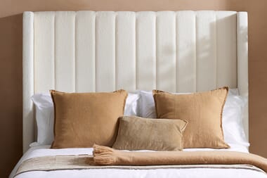 An image for Maisey White Boucle Ottoman Bed