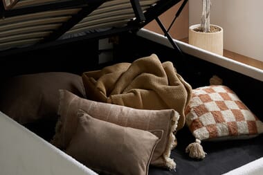 An image for Maisey White Boucle Ottoman Bed