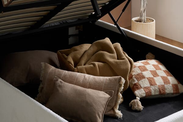 An image for Maisey White Boucle Ottoman Bed