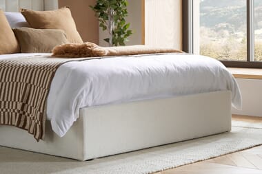 An image for Maisey White Boucle Ottoman Bed