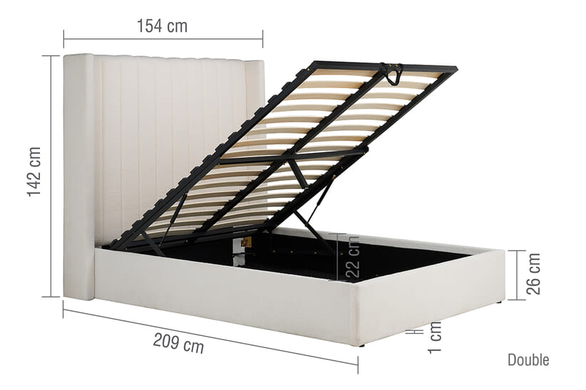 An image for Maisey White Boucle Ottoman Bed