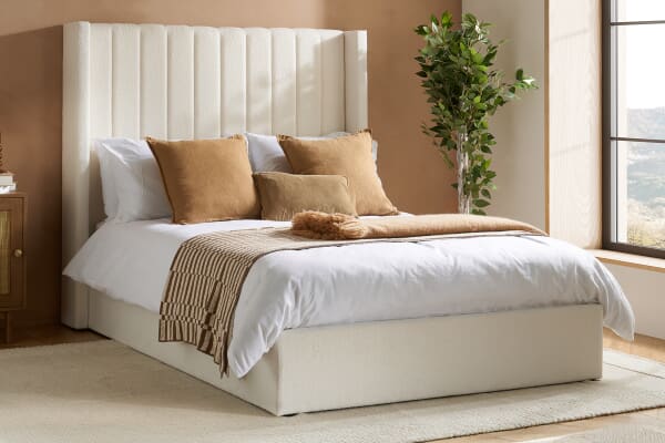 An image for Maisey White Boucle Ottoman Bed