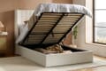 Maisey White Boucle Ottoman Bed