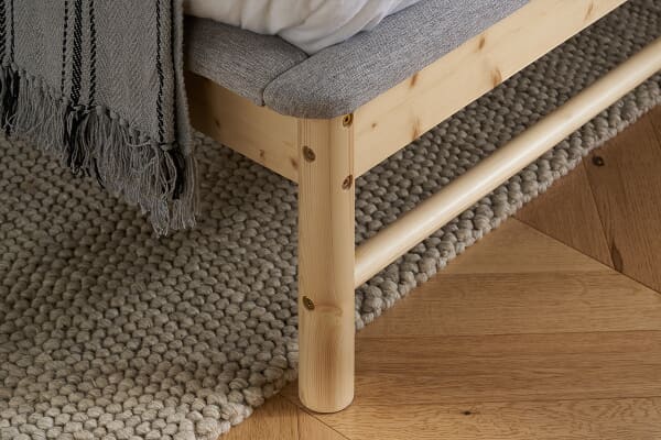 An image for Ezra Grey Fabric Bed