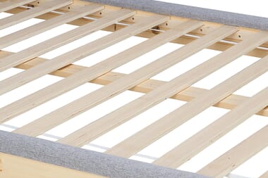 An image for Ezra Grey Fabric Bed