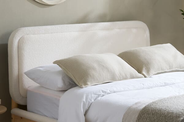 An image for Emmi White Fabric Boucle Bed