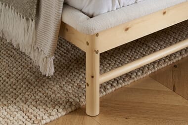 An image for Emmi White Fabric Boucle Bed