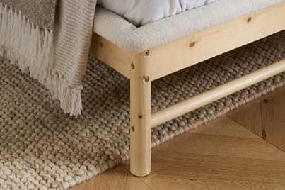 An image for Emmi White Fabric Boucle Bed