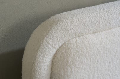 An image for Emmi White Fabric Boucle Bed