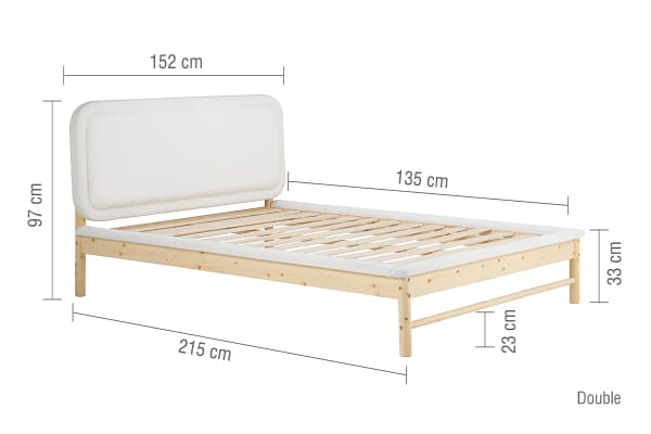 An image for Emmi White Fabric Boucle Bed