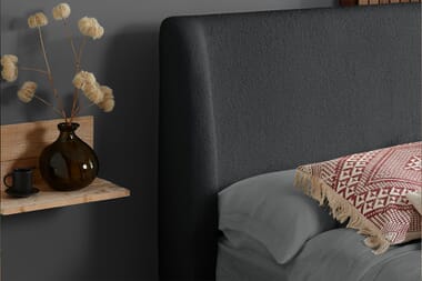 An image for Halfden Grey Boucle Bed