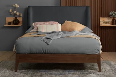 An image for Halfden Grey Boucle Bed