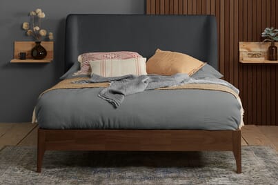 An image for Halfden Grey Boucle Bed