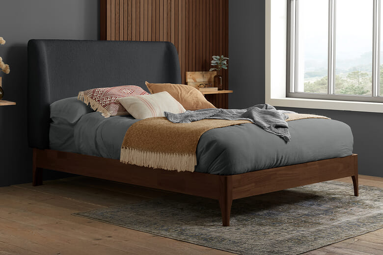 An image for Halfden Grey Boucle Bed