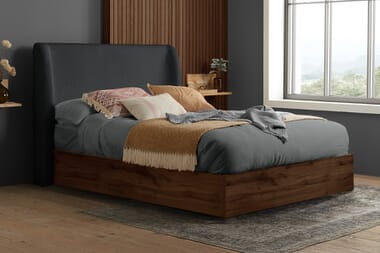 An image for Halfden Grey Boucle Ottoman Bed