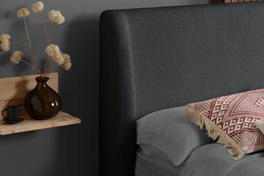 An image for Halfden Grey Boucle Ottoman Bed