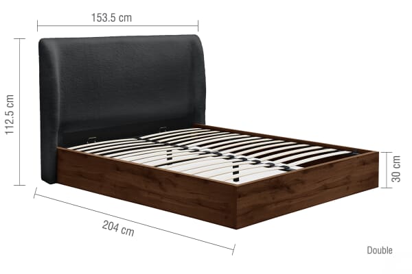 An image for Halfden Grey Boucle Ottoman Bed