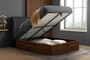 Halfden Grey Boucle Ottoman Bed