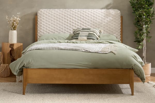 An image for Hatti White Fabric Bed