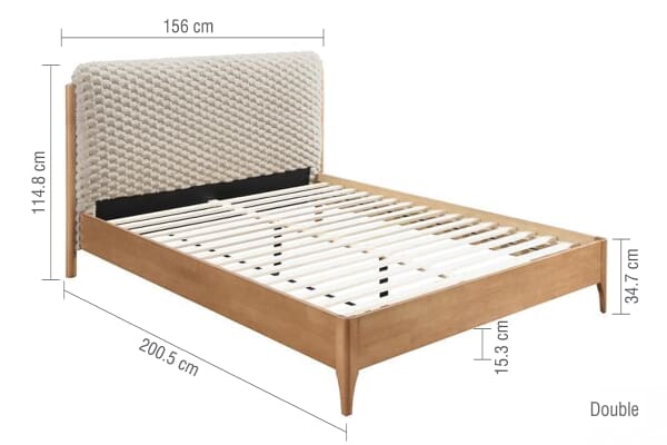 An image for Hatti White Fabric Bed