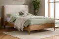 Hatti White Fabric Bed