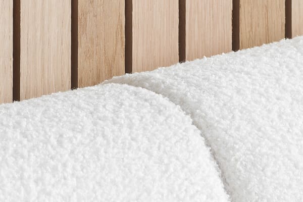 An image for Eden White Boucle Bed