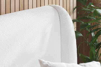 An image for Eden White Boucle Bed