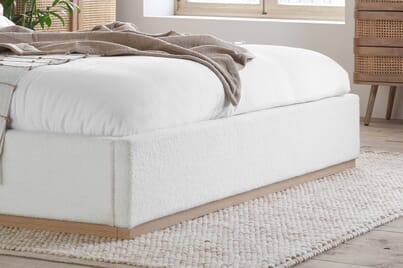 An image for Eden White Boucle Bed