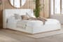 Eden White Boucle Bed