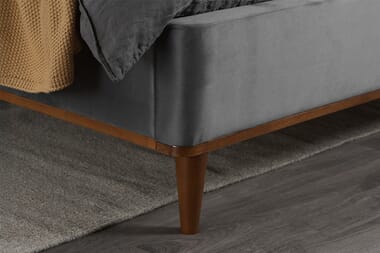 An image for Lincoln Grey Velvet Bed