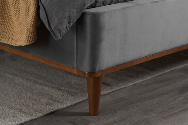 An image for Lincoln Grey Velvet Bed
